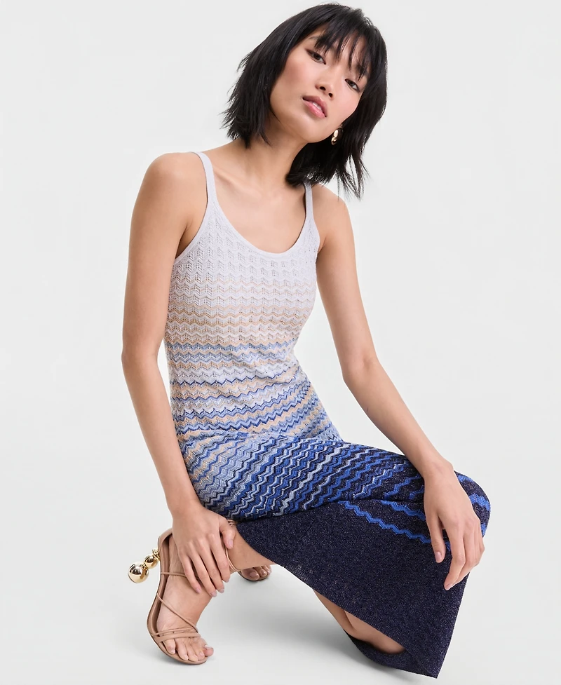 I.n.c. International Concepts Women's Ombre Stripe Sweater Dress, Macy's Exclusive