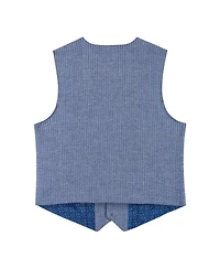 Andy & Evan Toddler Boys and Toddler/Child Blue Pink Seersucker Vest Suit Set