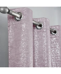 Dainty Home 2-Pack Artisinal 100% Blackout Thermal Insulated Noise Reducing Metallic Grommet Curtain Panel Pair with 3D Lurex