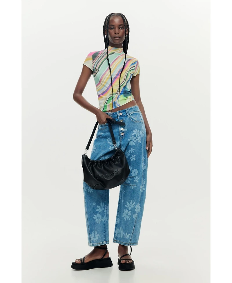 Desigual Women's Printed wavy t-shirt