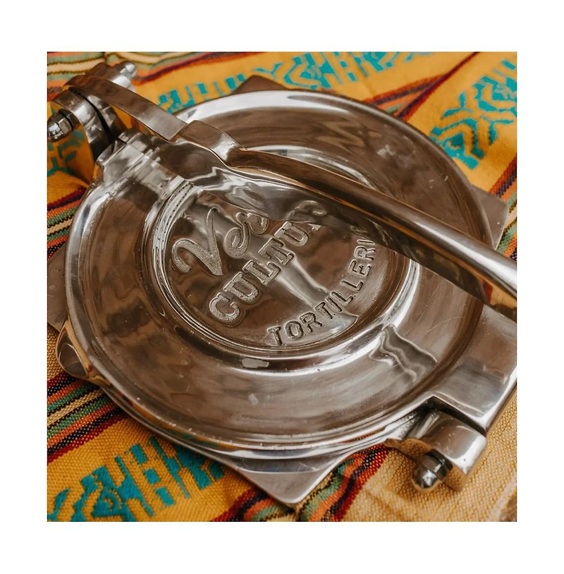 Verve Culture Large Polished Aluminum Tortilla Press