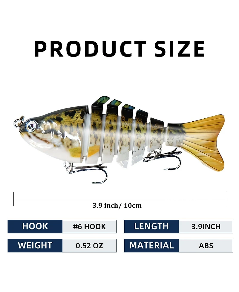 Gnuadz Fishing Lures Multi Jointed Swimbaits Slow Sinking