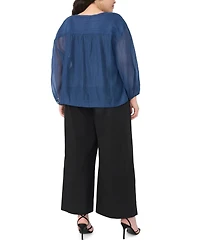 Vince Camuto Plus Split Neck Top