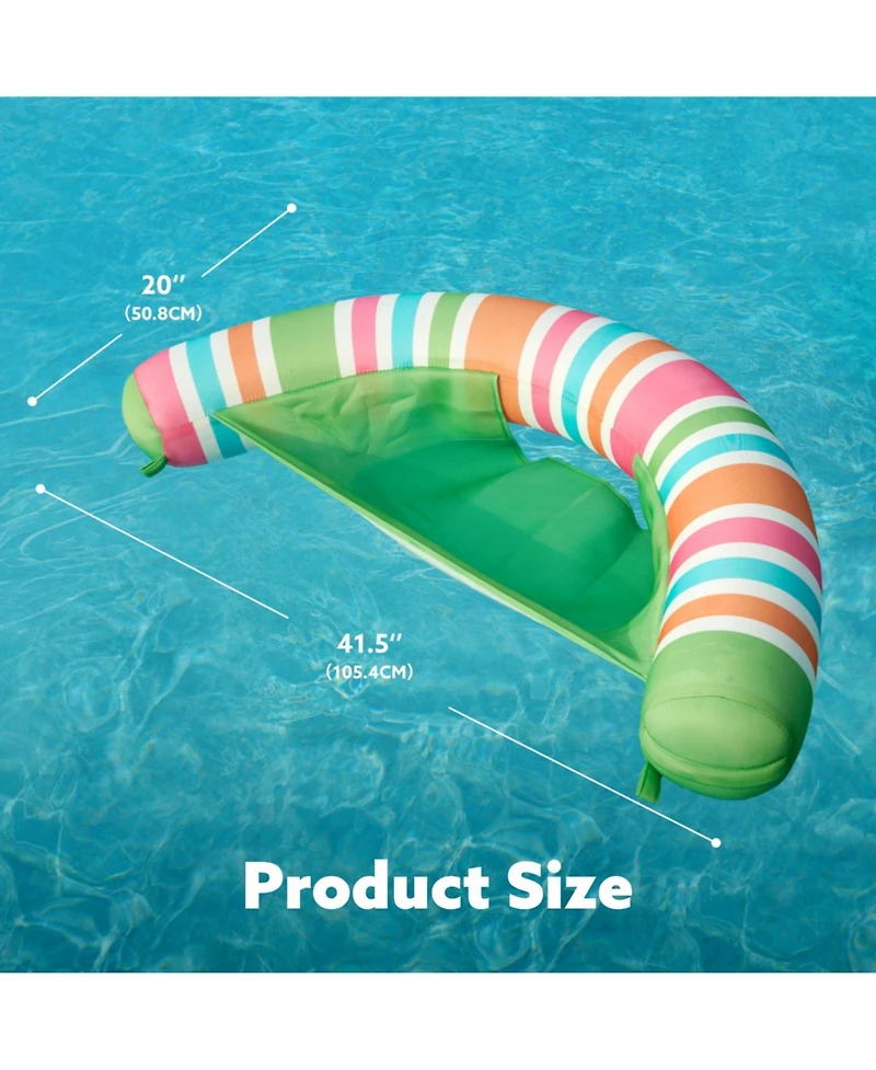 Gnuadz 2 Packs Inflatable Pool Float Chair Sling Fabric Stripes
