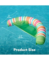 Gnuadz 2 Packs Inflatable Pool Float Chair Sling Fabric Stripes