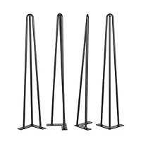 Sugift Hairpin Table Legs Set of 4 Carbon Steel Desk Furniture Legs Load