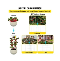Sugift Square Tomato Cages 5 Pack Heavy Duty Plant Support