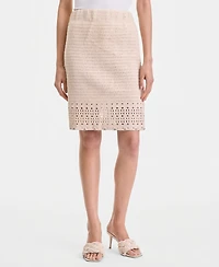 I.n.c. International Concepts Women's Studded Cotton Crochet Sweater Skirt, Macy's Exclusive