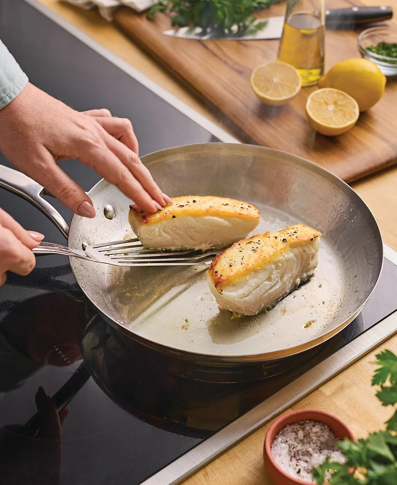 Anolon Nouvelle Copper Stainless Steel 12" French Skillet & Lid