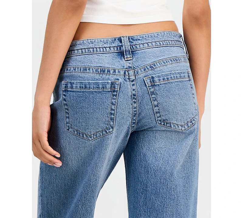 Celebrity Pink Juniors' Low-Rise Baggy Straight Jeans