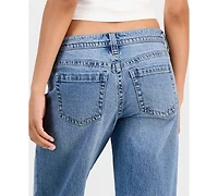 Celebrity Pink Juniors' Low-Rise Baggy Straight Jeans