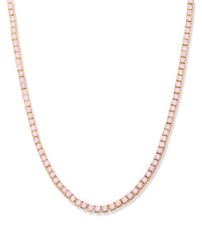 brook & york Gold-Tone Plated Isabella Opal Blush Tennis Necklace