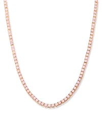 brook & york Gold-Tone Plated Isabella Opal Blush Tennis Necklace
