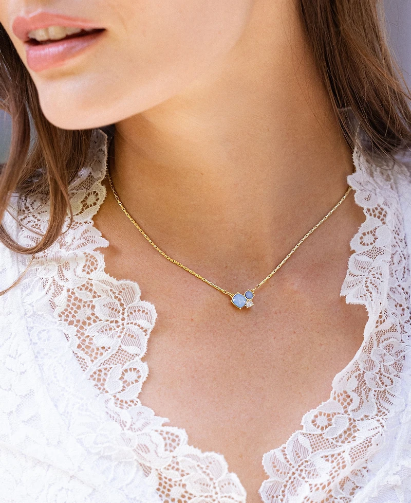 brook & york Gold-Tone Plated Victoria Opal Necklace