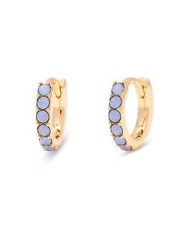 brook & york Gold-Tone Plated Kara Opal Huggie Earrings