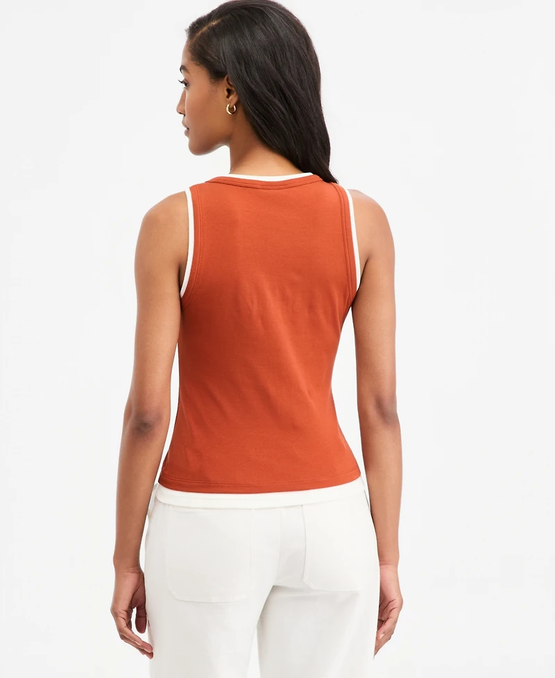 On 34th Women's Micro Rib Faux-Layered Tank Top, Macy's Exclusive