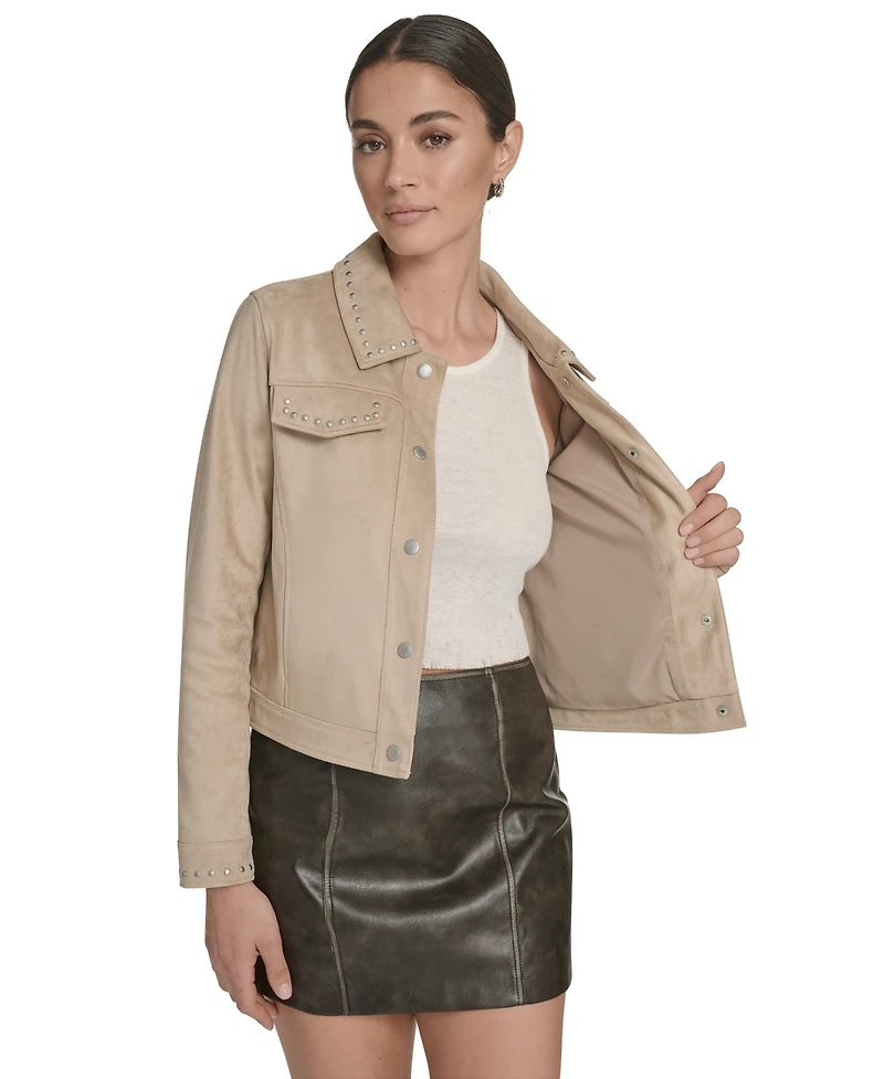 Levi's Women's Laydown Collar Studded Jacket