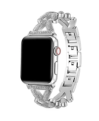 Posh Tech Valentina Stainless Steel and Rhinestone Band for Apple Watch