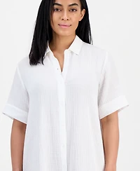 Eileen Fisher Women's Cotton Classic Collar Shirtdress