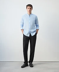 Mango Men's Mao Collar Shirt