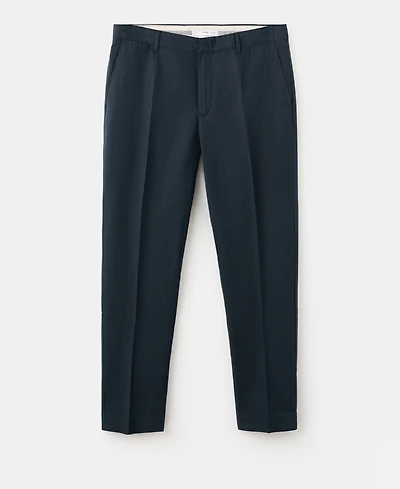 Mango Men's Slim-Fit Cotton Linen Trousers