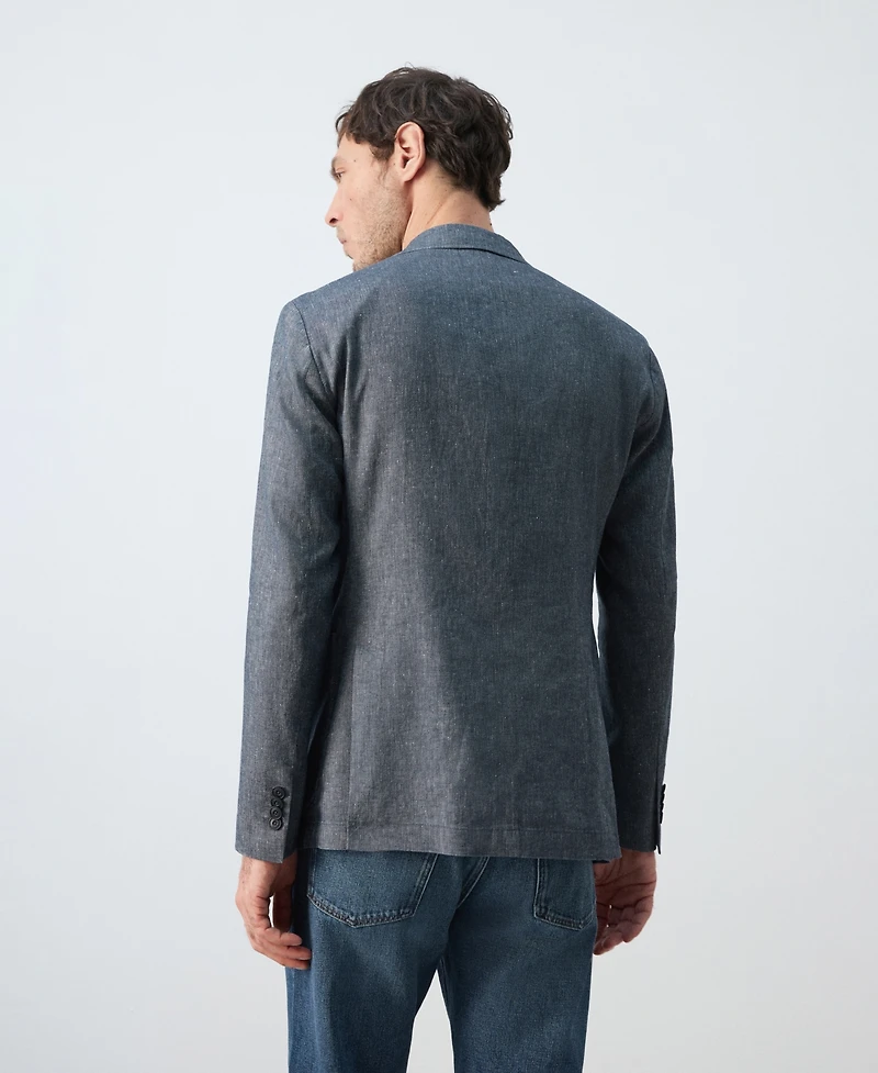 Mango Men's Slim Fit Linen Cotton-Blend Blazer