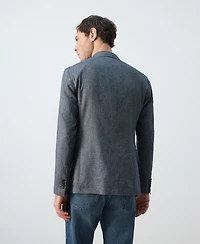 Mango Men's Slim Fit Linen Cotton-Blend Blazer