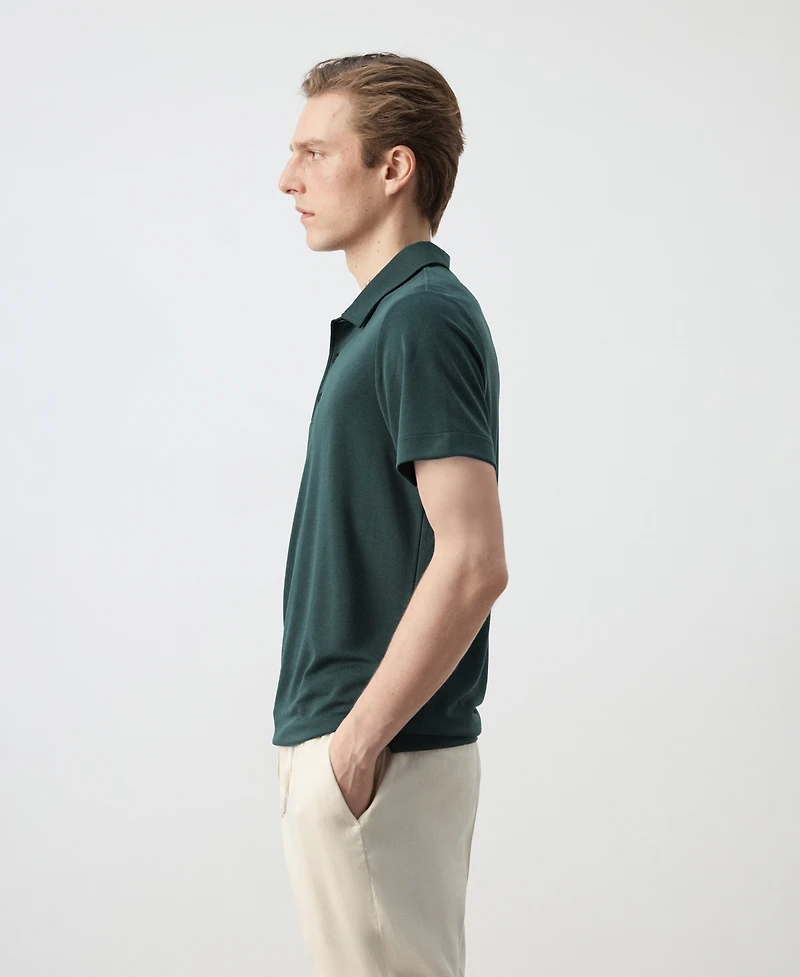 Mango Men's Fine-Knit Polo Shirt