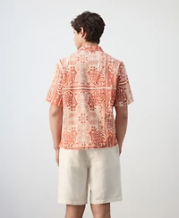 Mango Men's Printed Cotton Shirt
