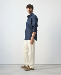 Mango Men's Regular-Fit Cotton-Linen Denim Shirt