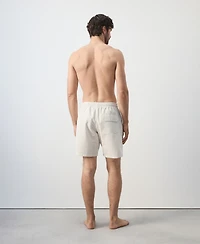 Mango Men's Seersucker Striped Swimsuit