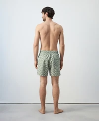 Mango Men's Drawstring Printed Swimsuit