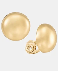 Anne Klein Gold-Tone Half Dome Stud Ez Comfort Clip Earrings