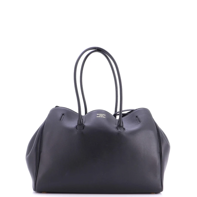 Pre-Owned Balenciaga Medium Bel Air Carry All Bag Leather