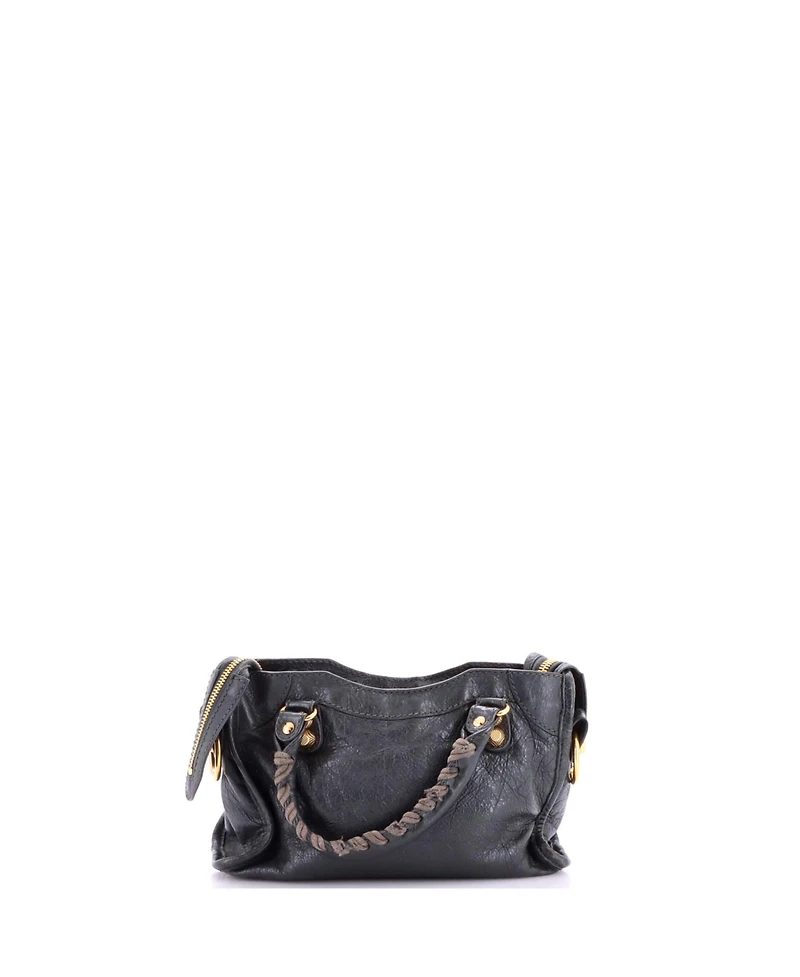 Pre-Owned Balenciaga Mini City Giant Studs Bag Leather