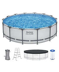 Bestway Steel Pro Max 14' x 42" Above Ground Outdoor Swimming Pool Set