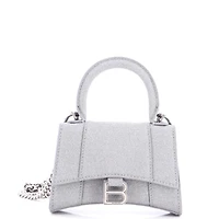 Pre-Owned Balenciaga Mini Hourglass Top Handle Bag Glitter Leather