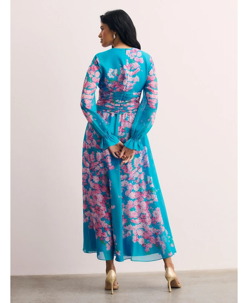 The Fold Women's Portofino Silk Chiffon Dress