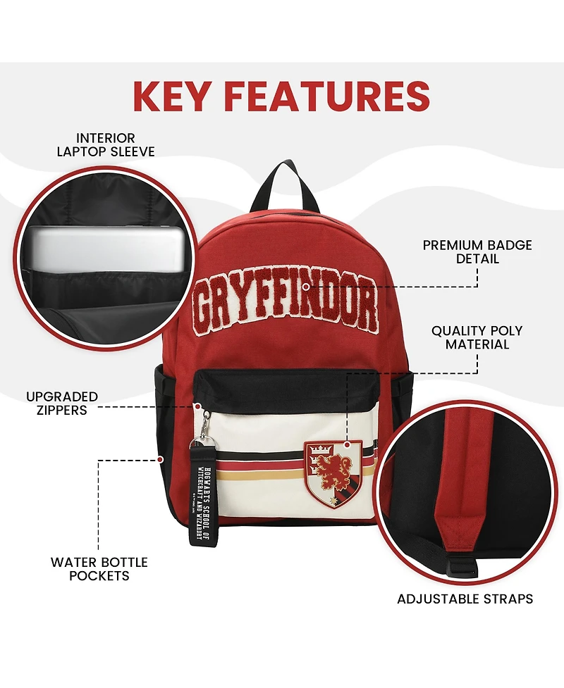 Harry Potter Gryffindor Crest 16.5" Adult Red Backpack