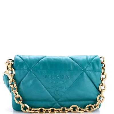 Pre-Owned Prada Padded Shoulder Bag Quilted Nappa Leather