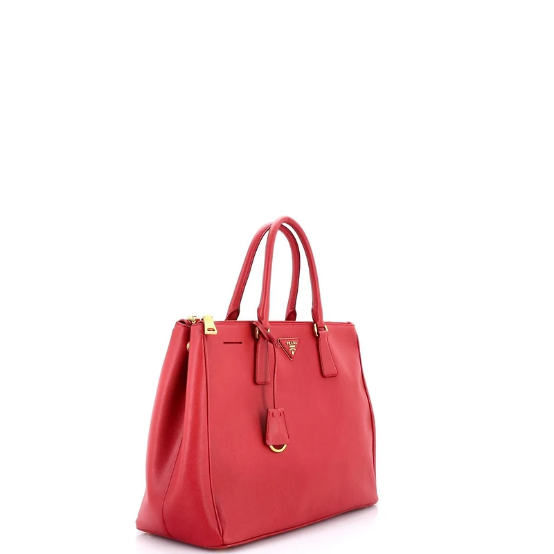 Pre-Owned Prada Large Double Zip Lux Tote Saffiano Leather