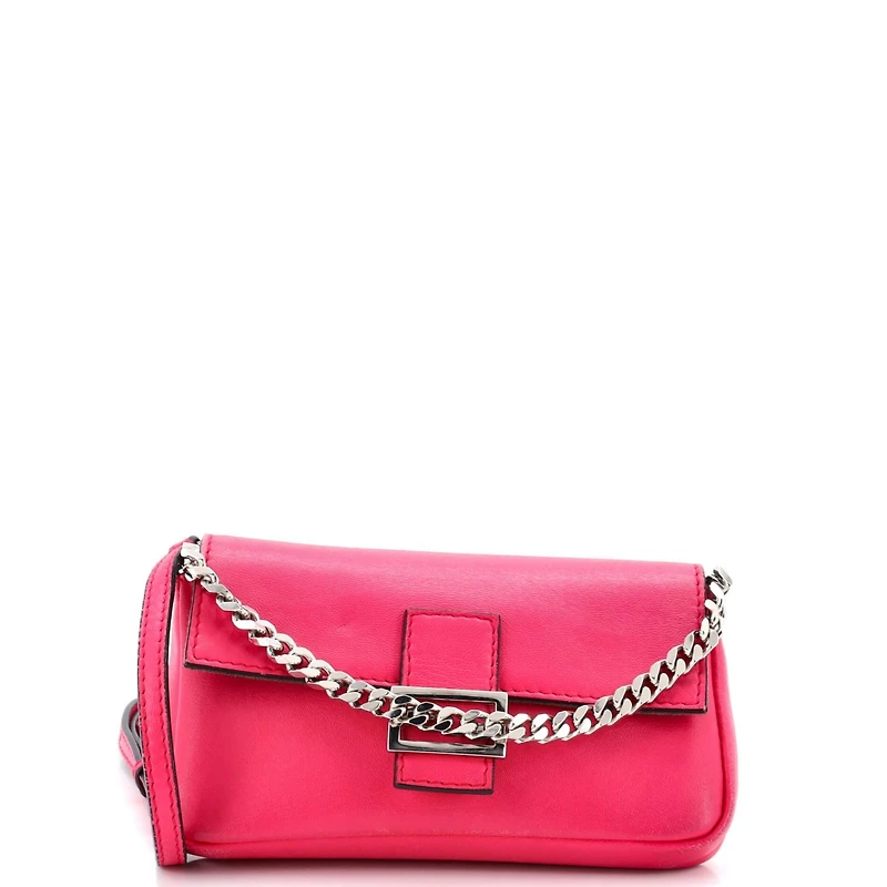 Pre-Owned Fendi Micro Baguette Bag Leather