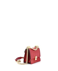 Pre-Owned Fendi Small Kan I Bag Zucca Embossed Leather