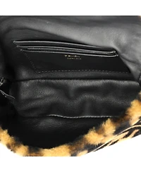 Pre-Owned Fendi Mini Baguette Nm Bag Zucca Shearling