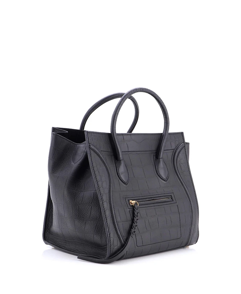 Pre-Owned Celine Medium Phantom Bag Embossed Leather