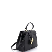 Pre-Owned Celine Medium 16 Top Handle Bag Grained Calfskin