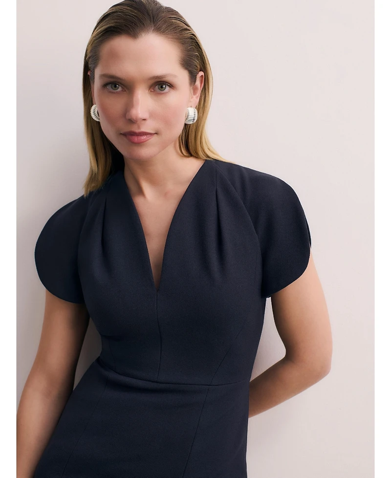The Fold Women's Paola Sculpt Stretch Crepe Dress
