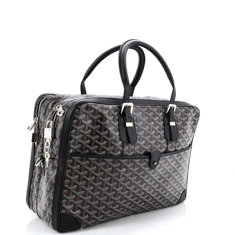 Pre-Owned Goyard Mm Ambassade Briefcase Coated Canvas