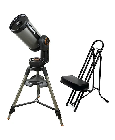 Celestron NexStar Evolution 9.25" Schmidt-Cassegrain Telescope, Bundle with Heavy Duty 2-Section Aluminum Tripod and Astronomy Chair