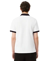 Lacoste Men's Cotton Classic-Fit Contrast Rib Polo Shirt